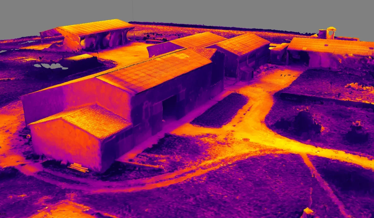 Modele 3D thermographie panneaux solaire
