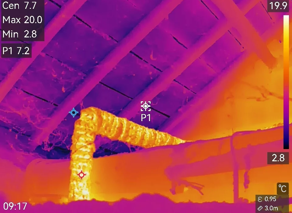 Thermographie du batiment, des combles